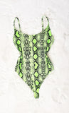 Neon Snake Print Bodysuit